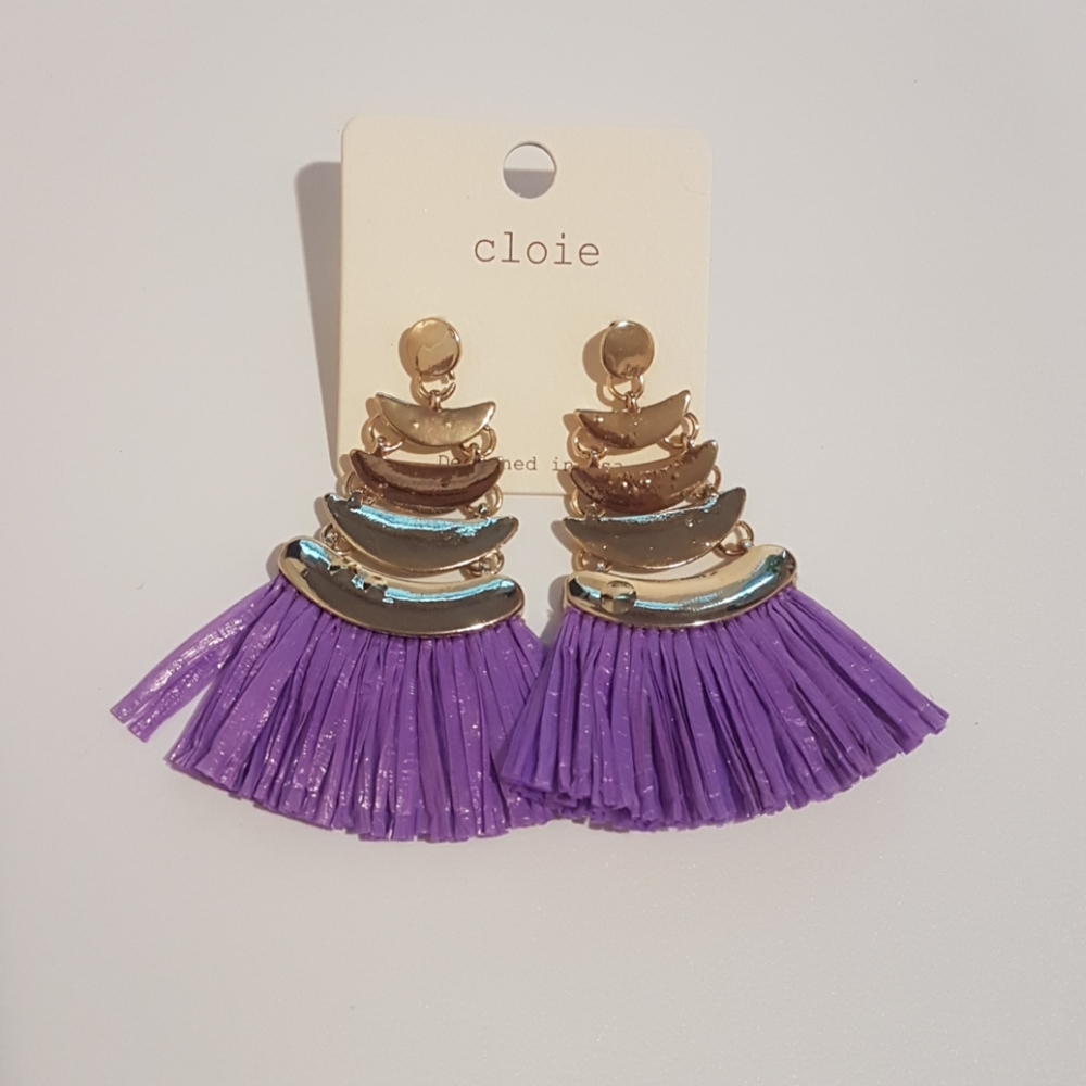 Gold fish tail earrings